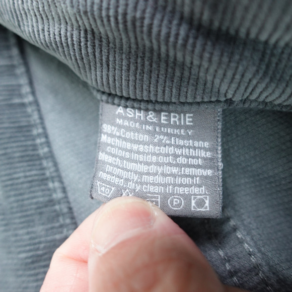 Ash and Erie Pants Pants Mens SZ 29/28 Corduroy Slim Fit Preppy Academic Casual - Picture 9 of 10